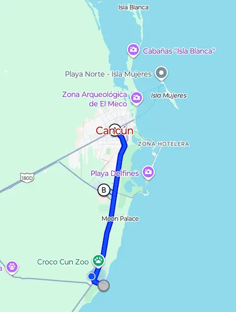 Como llegar a puerto morelos