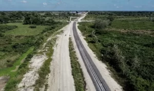 tramo de vías en Balancán